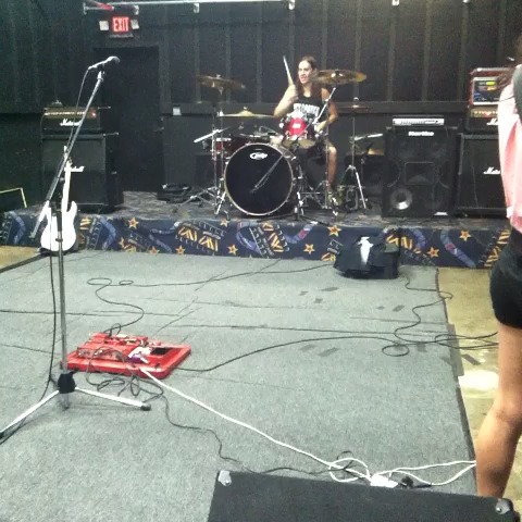 Getting ready for our show in Jakarta