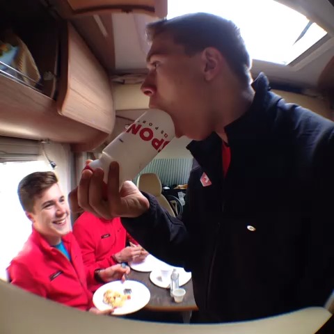 Frischi junior is carboloading for tomorrows U23 race @sponserCH #precompetition